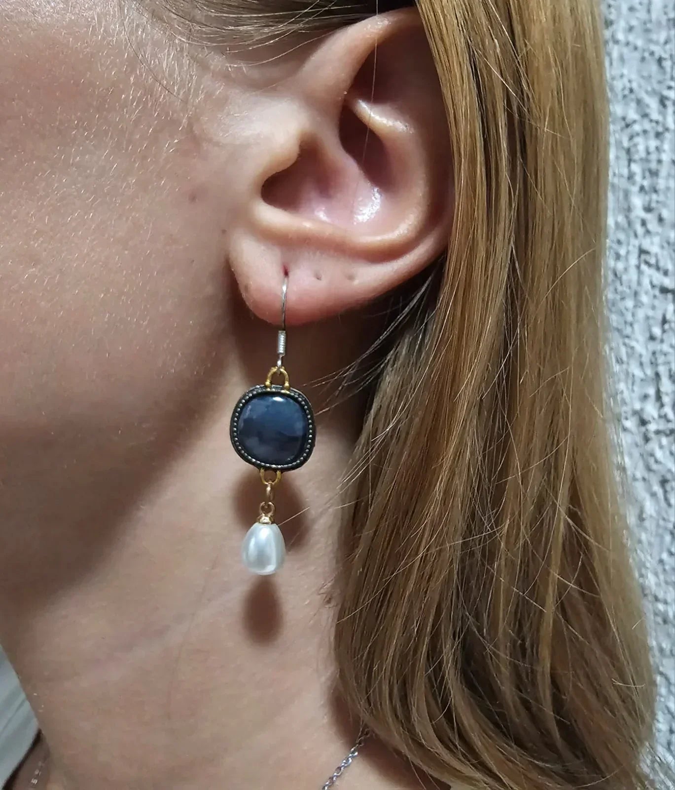 Charming Vintage Blue Stone Earrings