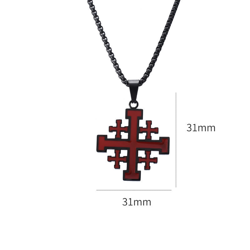 Jerusalem Cross Titanium Pendant