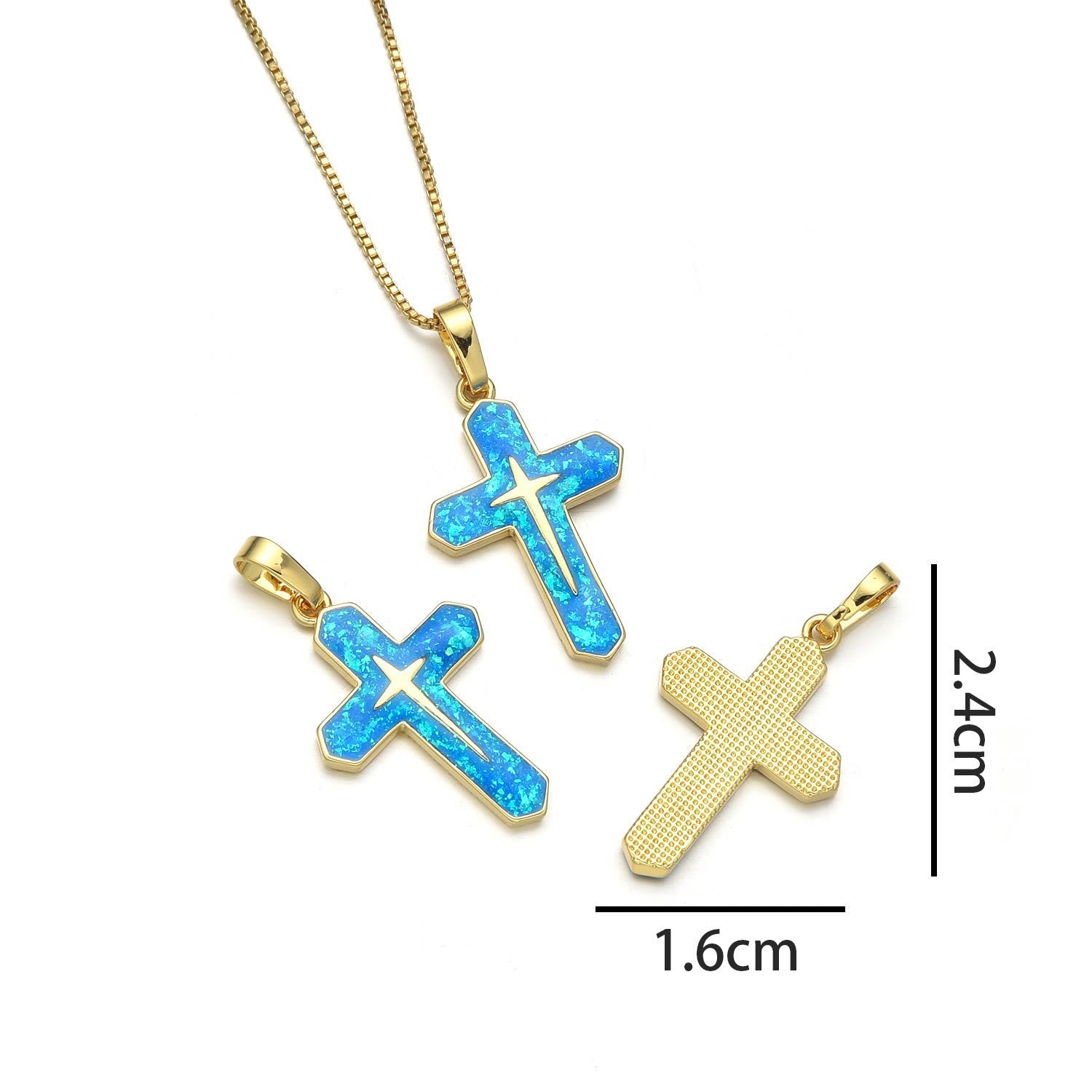 Minimalist Style Crucifixion Coppering Pendant Necklace