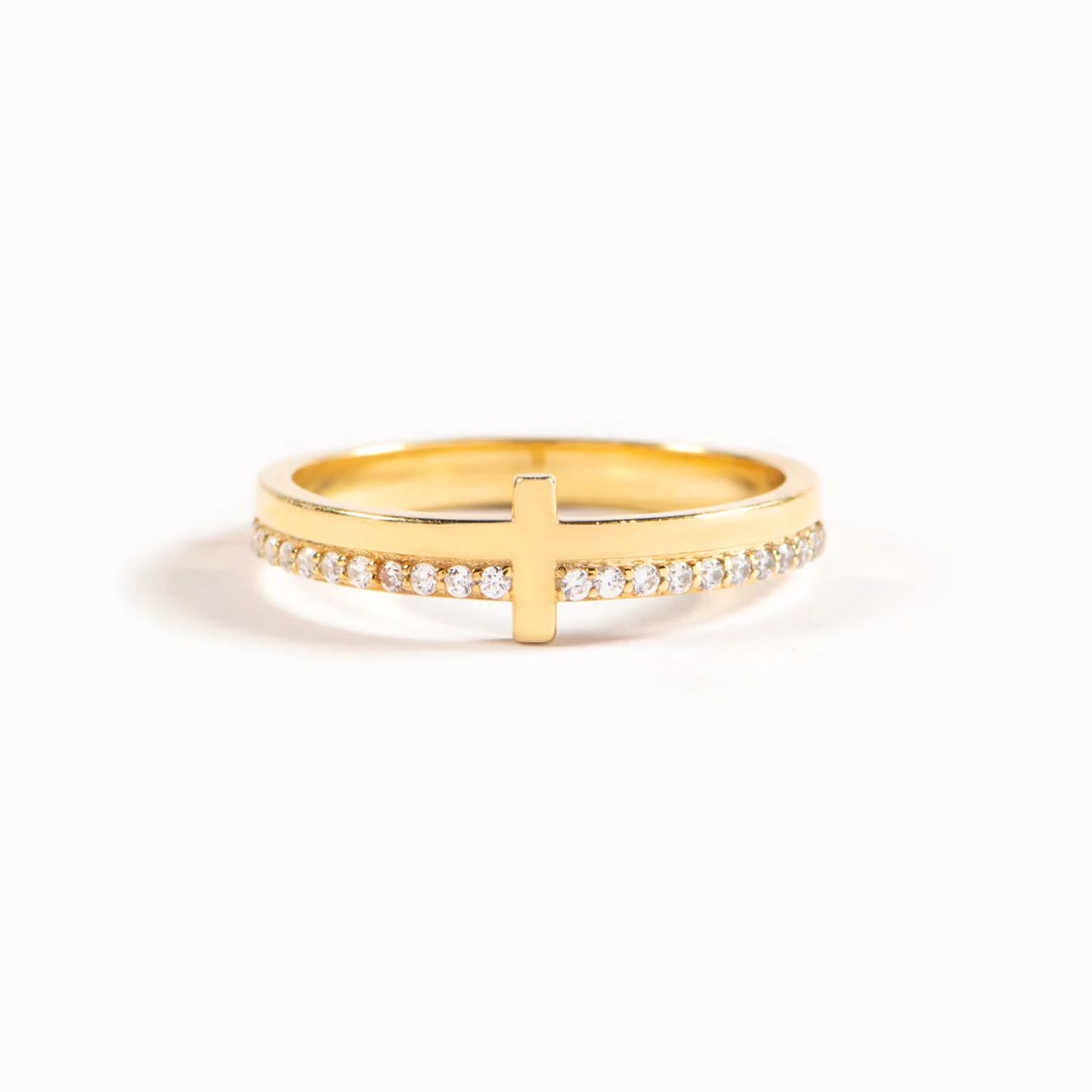 925 Silver JESUS & Cross "Pray" Ring - Drawing Divine Power through Faith