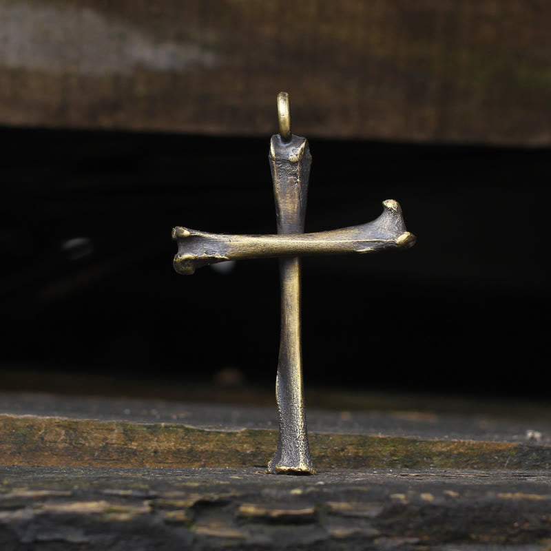 925 Sterling Silver Modern & Minimalist Cross Bone-shaped Necklace: Showing Personality in Simplicity