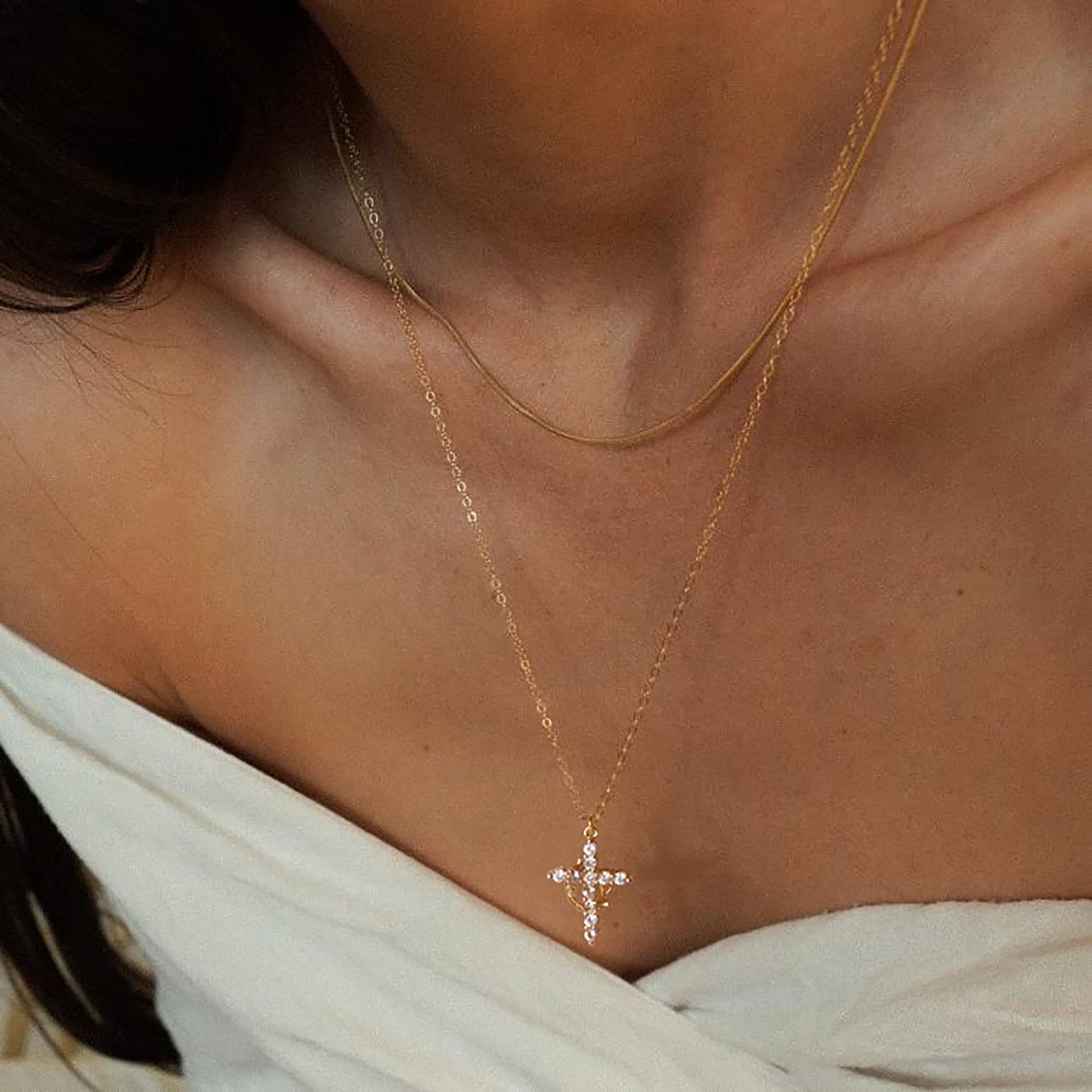 Crowned in Faith (Cross & Earring Set)