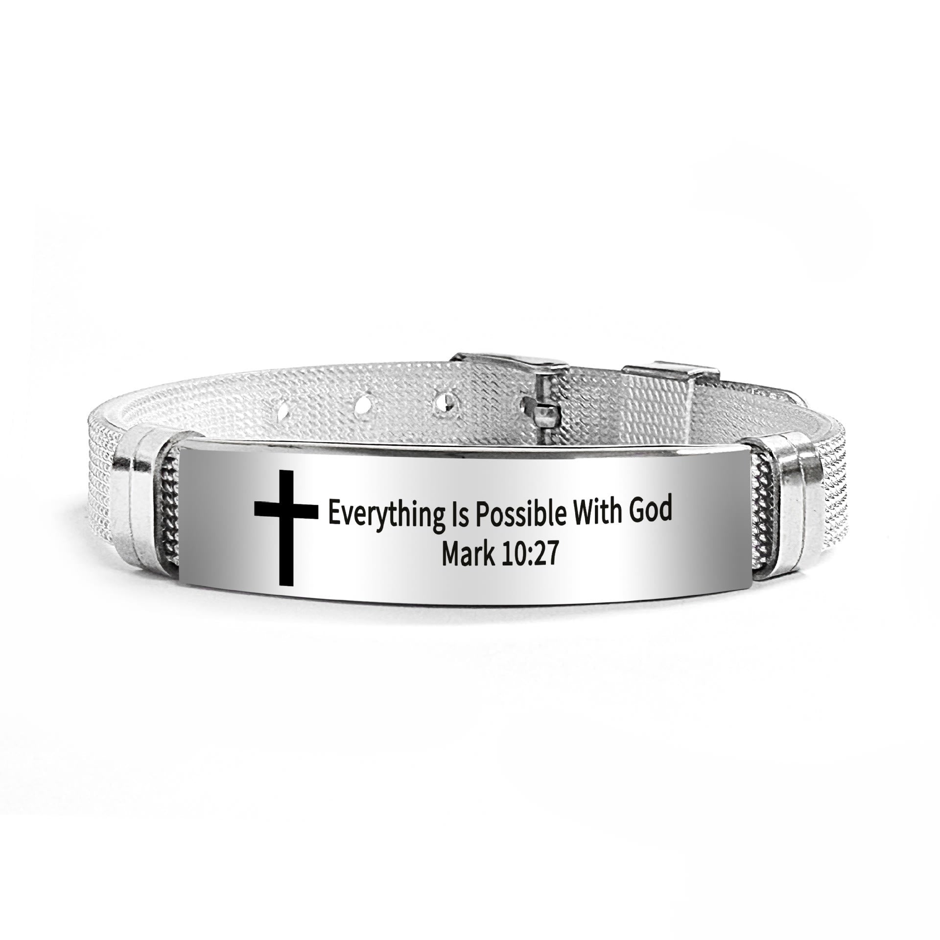Multi - Styled Motivational Cross Bracelet with Bible Verses