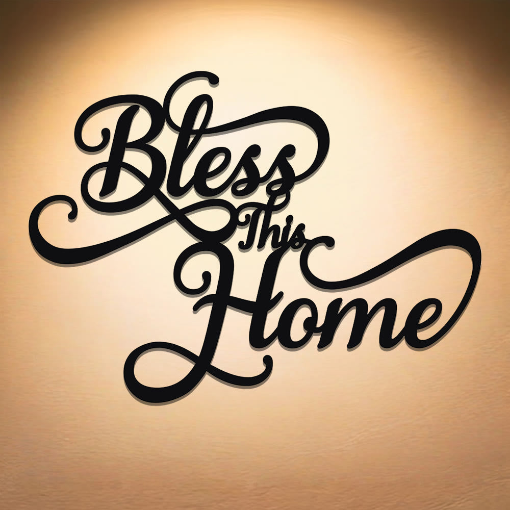 Christian Artwork Workshop 'Bless This Home' Metal Wall Decor: A Testament of Simple Faith and Endless Grace