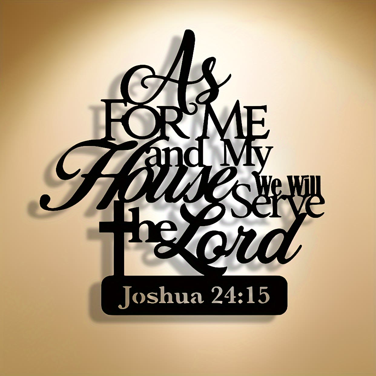 Christian Artwork Workshop Joshua 24:15 Metal Wall Decor: 'As for Me and My House'