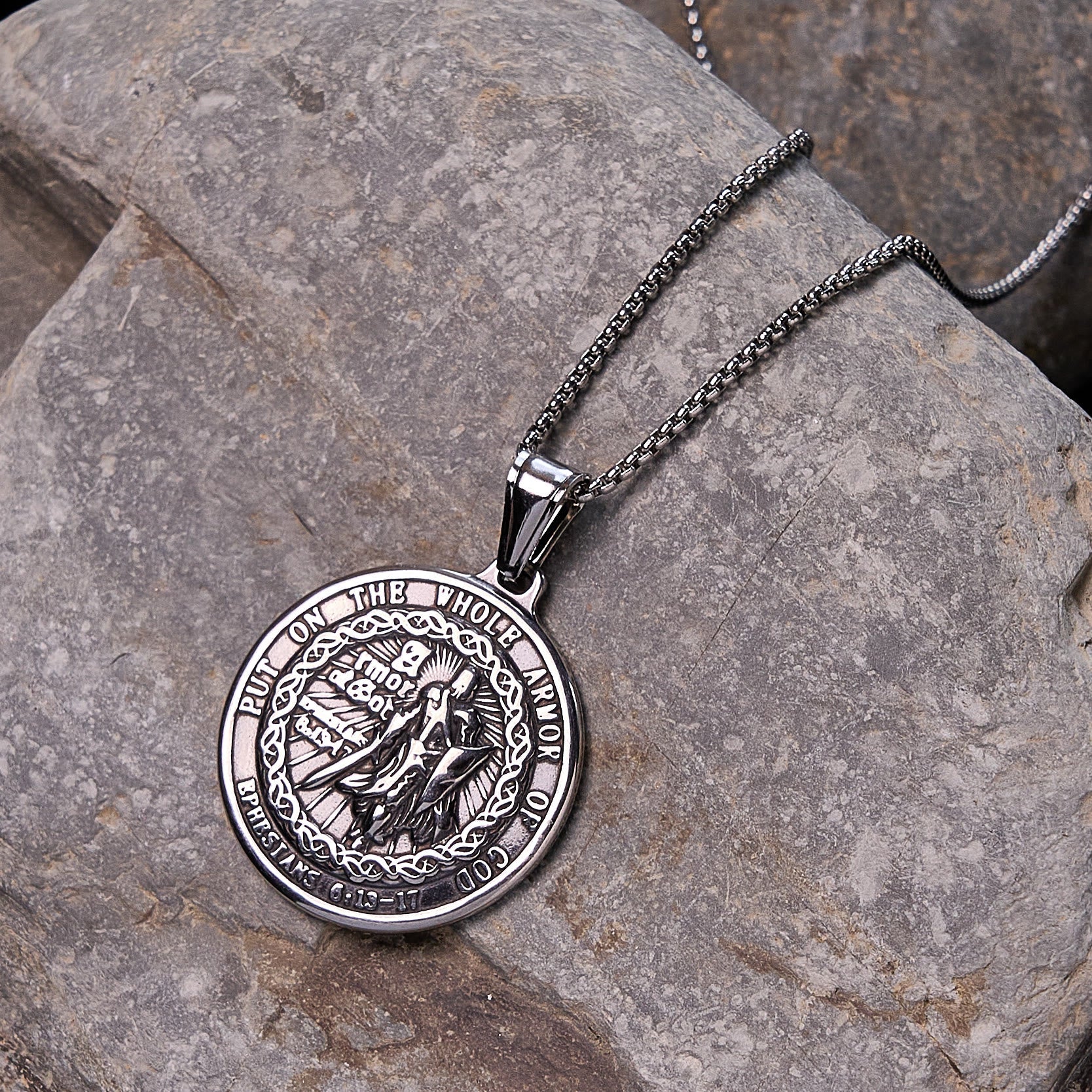 Armor of God Pendant Necklace: Spiritual Protection & Timeless Devotion