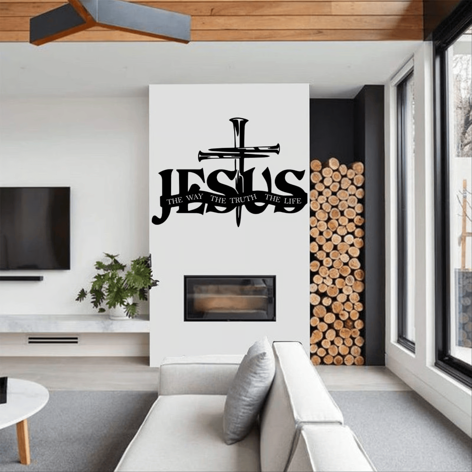 Christian Artwork Workshop Faithful Jesus & Cross Metal Wall Decor for Home