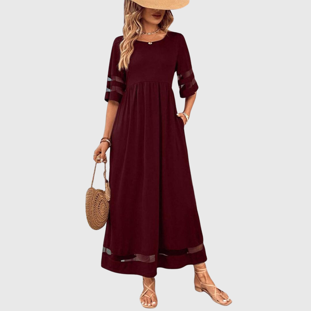 Aubrey™ – Flattering Tummy-Smoothing Midi Dress