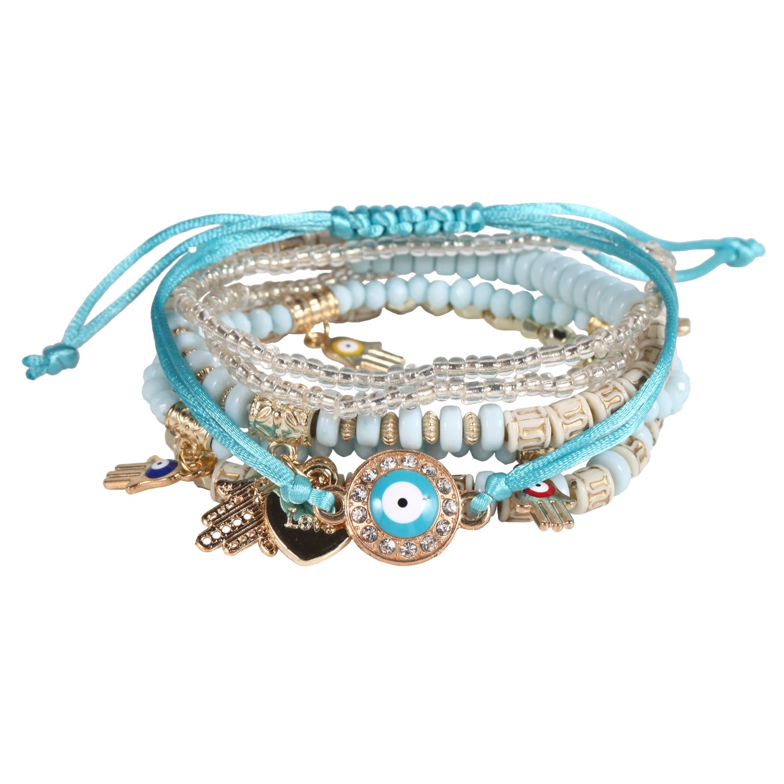 Hamsa Bohemian Beach Bracelet Bundle