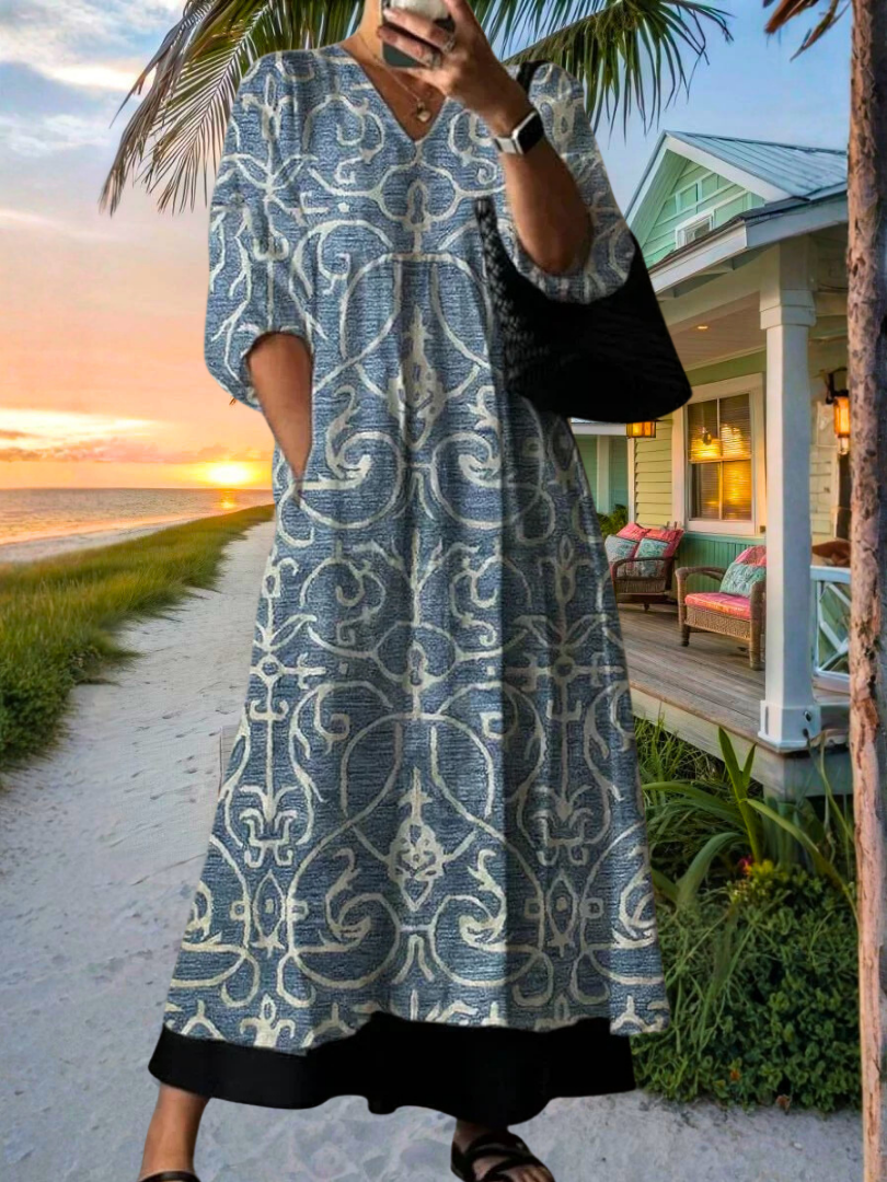 Elegant Dress with Floral Print Lia