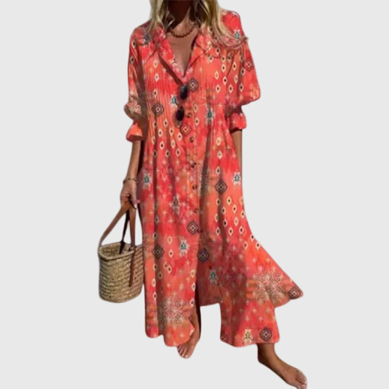Mila | Elegantes Bohemian-Maxikleid