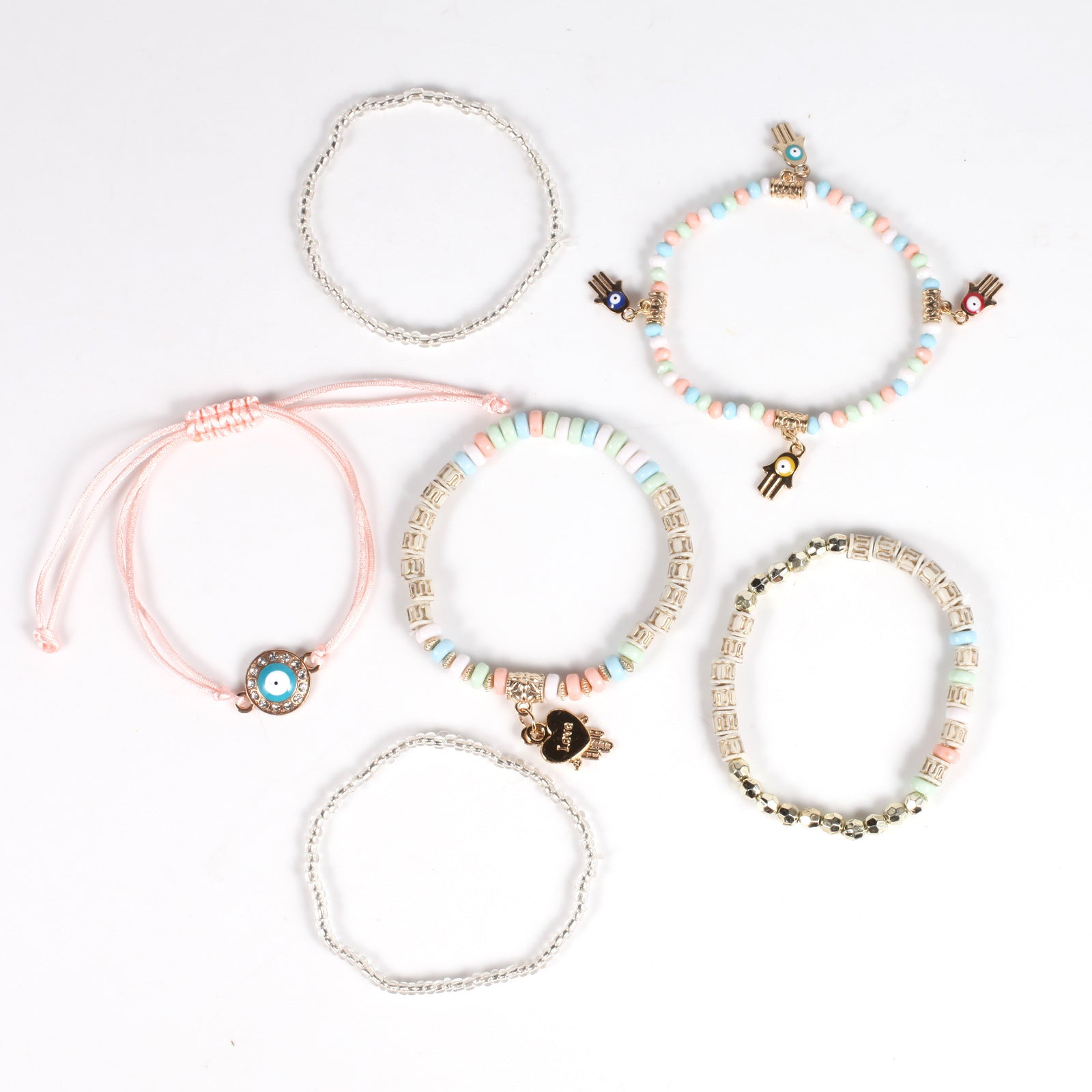 Hamsa Bohemian Beach Bracelet Bundle