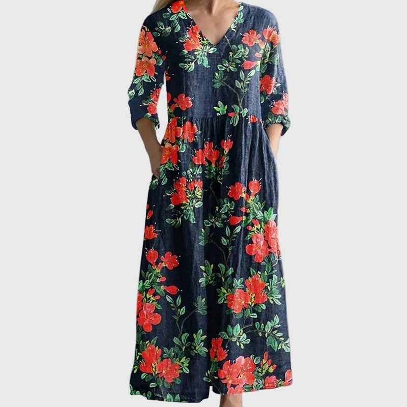 Noemi | Anmutiges Fließendes Maxikleid