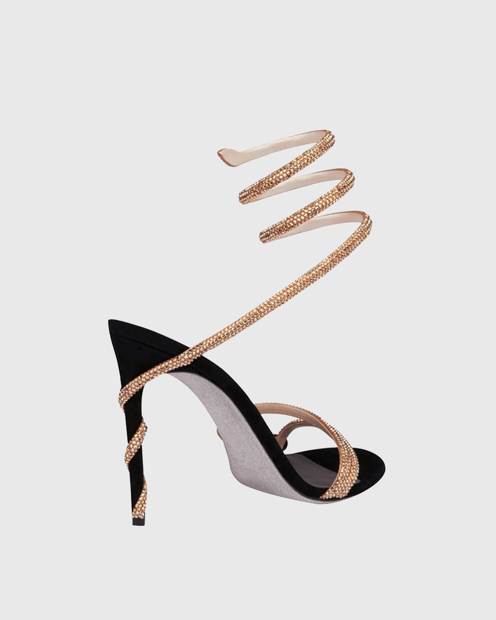 Elisa Rhinestone Embellished Snake Sandals