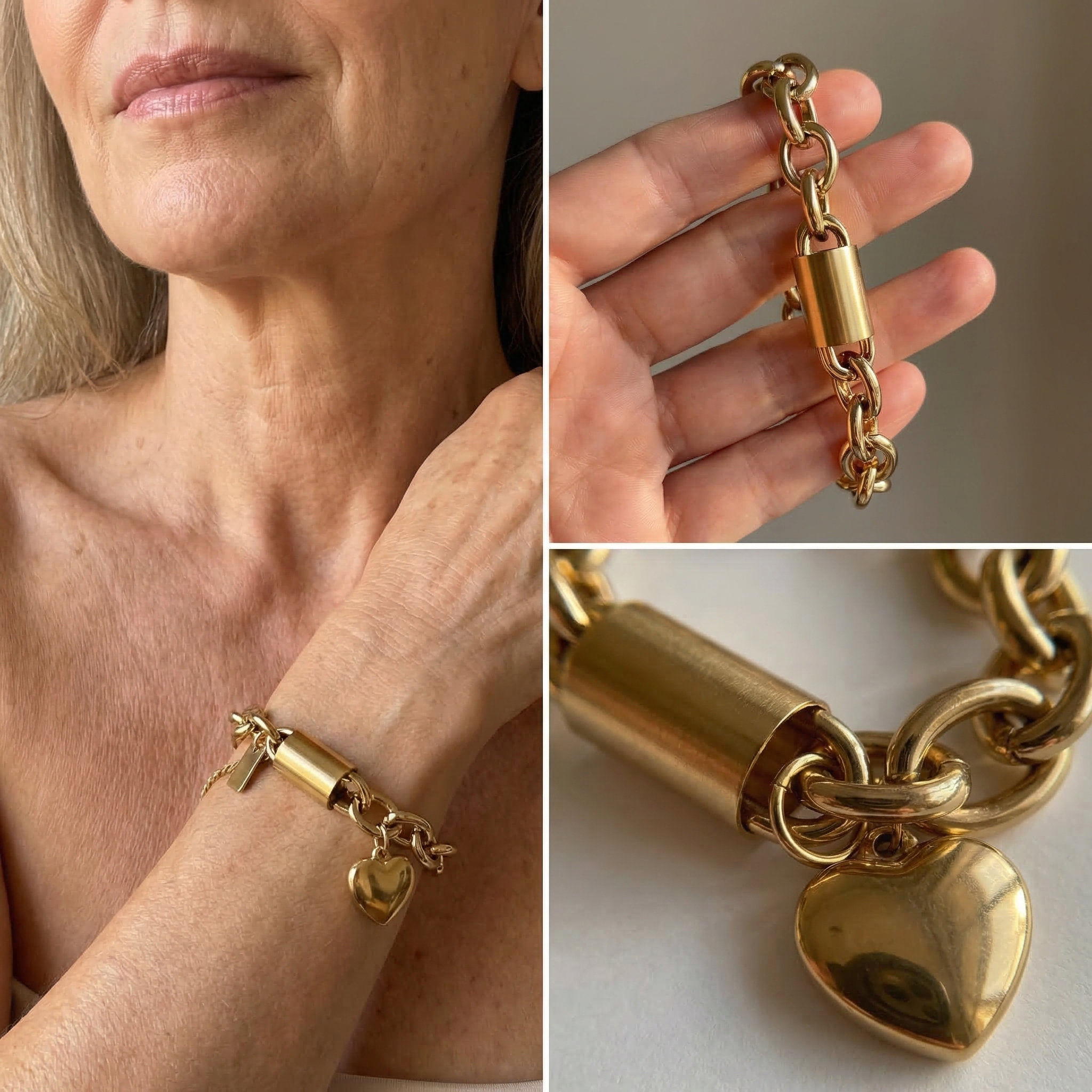 Heartened Chunky Bracelet | Gold