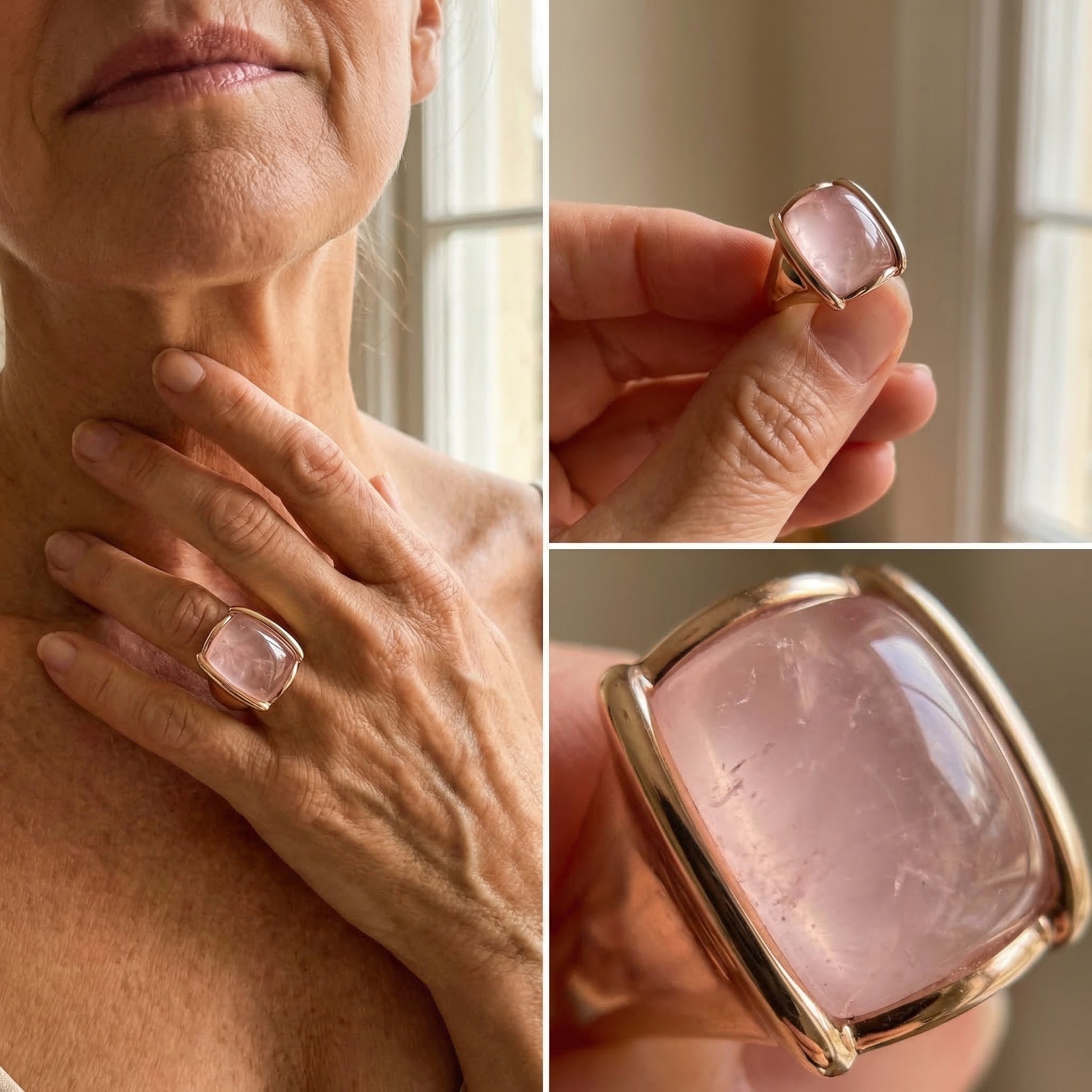 Vintage Square Rose Gold Ring