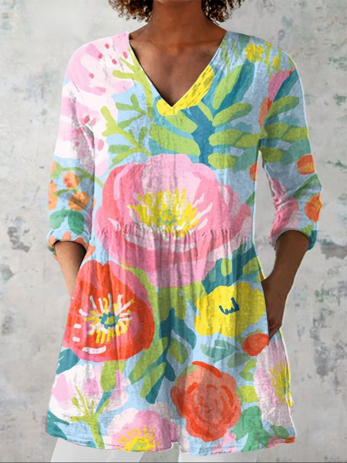 Juliette | Long V-neck Blouse