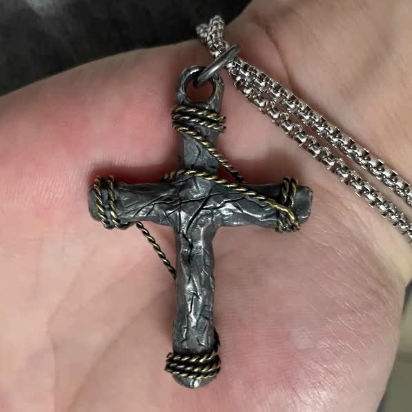Exquisite 925 Silver Delicate Style Crucifix & Anchor Pendant Necklace