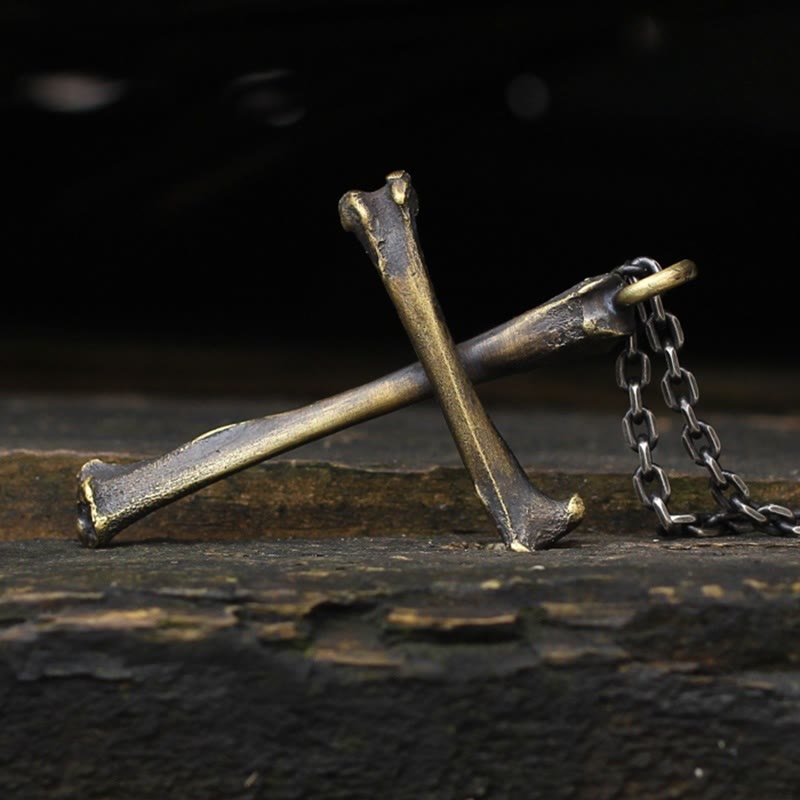 925 Sterling Silver Modern & Minimalist Cross Bone-shaped Necklace: Showing Personality in Simplicity