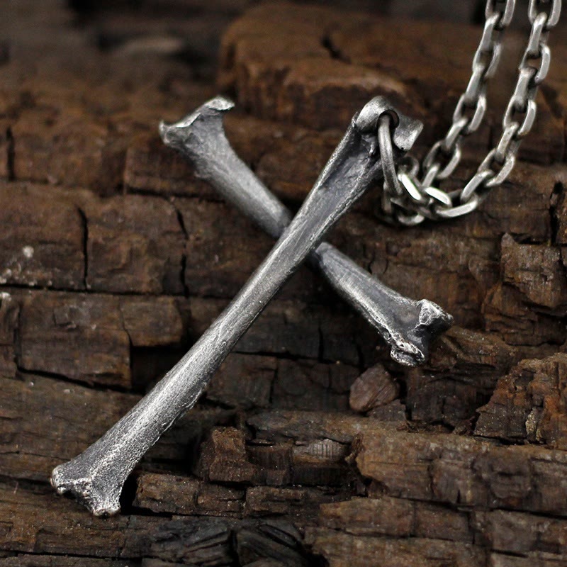 925 Sterling Silver Modern & Minimalist Cross Bone-shaped Necklace: Showing Personality in Simplicity