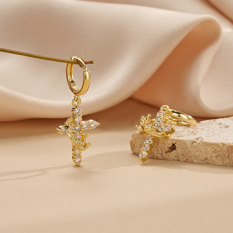 Crowned in Faith (Cross & Earring Set)