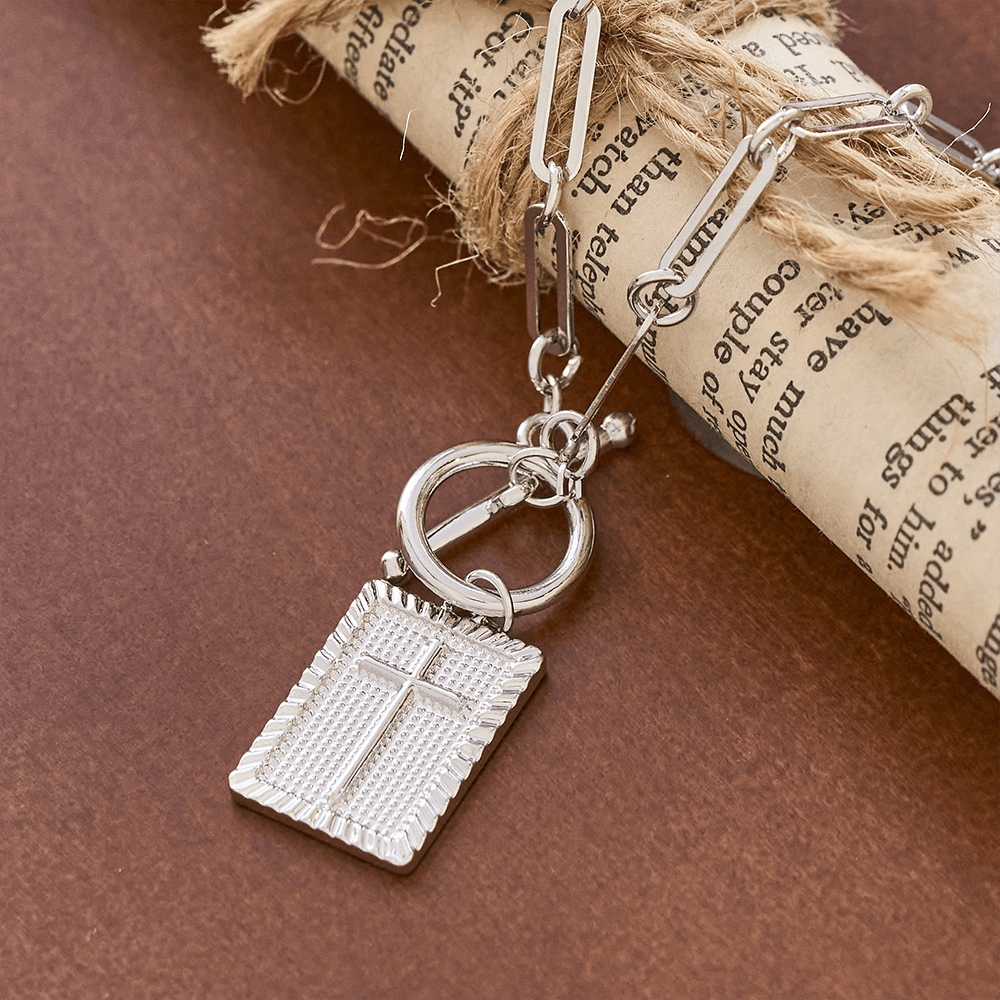Elegant Cross Tag Pendant