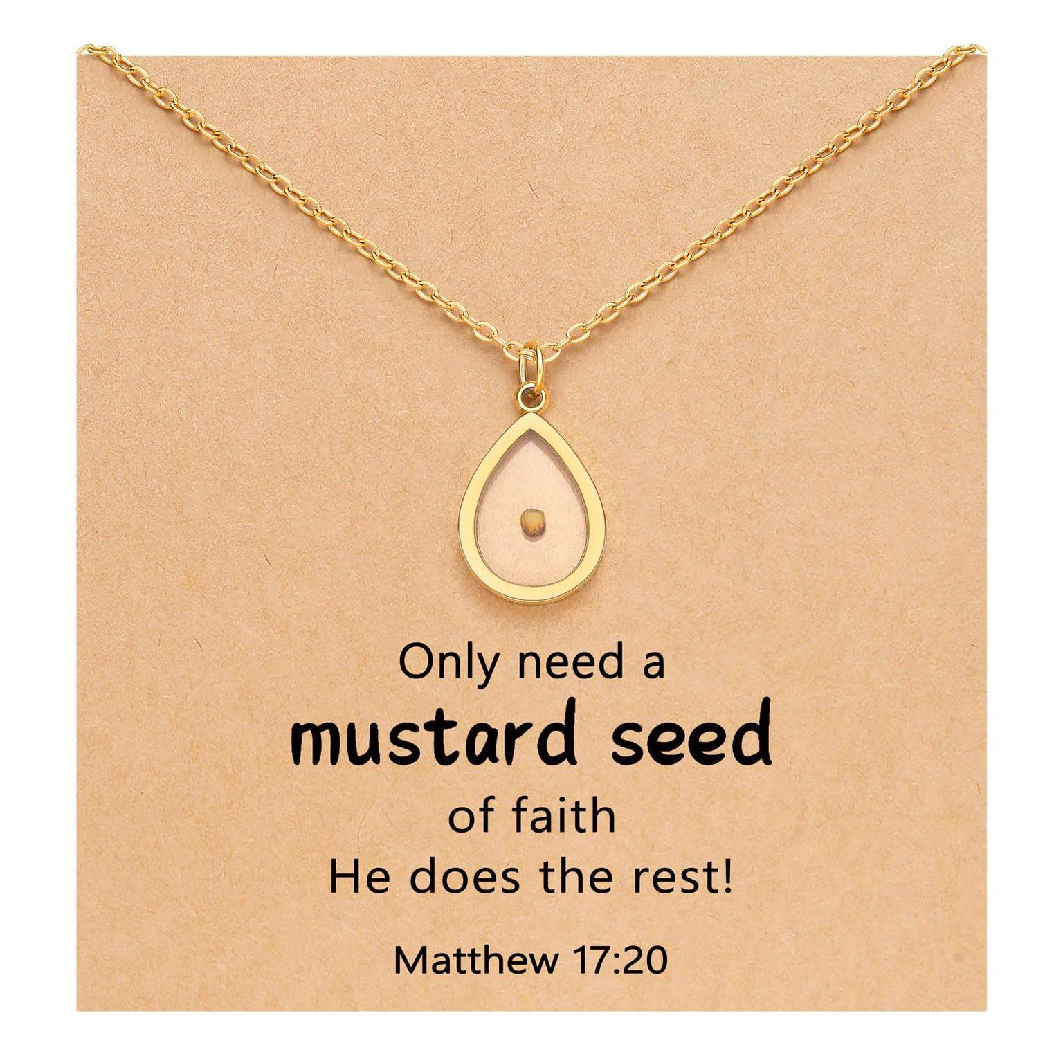 Matthew 17:20 Multi-Shaped Mustard Seed Pendant: Quiet Reminder of Faith’s Power