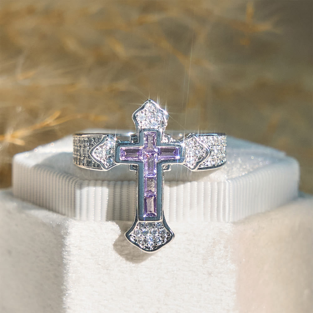 The Holy Cross Ring with Zirconia Accents