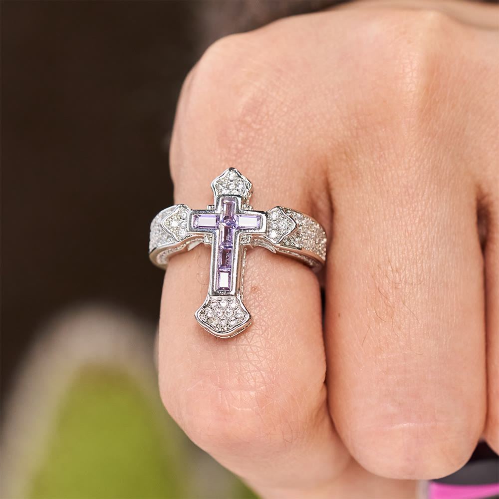 The Holy Cross Ring with Zirconia Accents