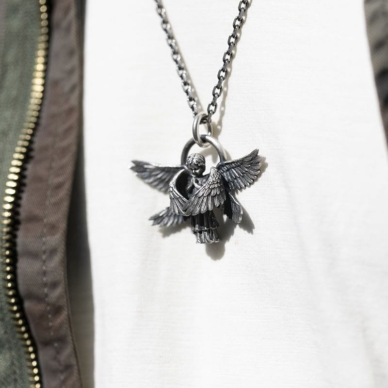 Praying Angel Wing Pendant Good Luck Necklace