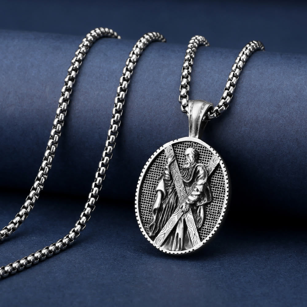 the St. Andrew Retro Christian Necklace