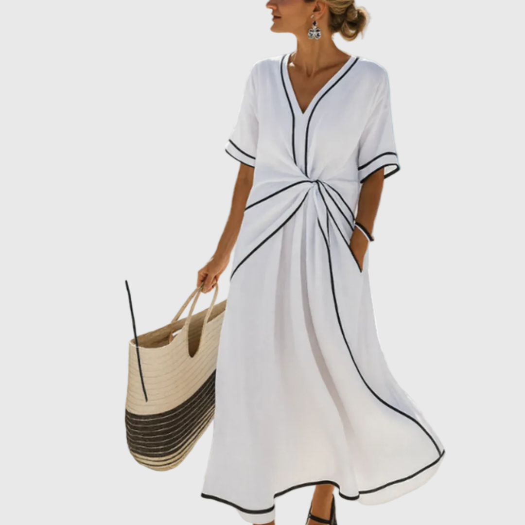 Amara | Draped Coastal Dress