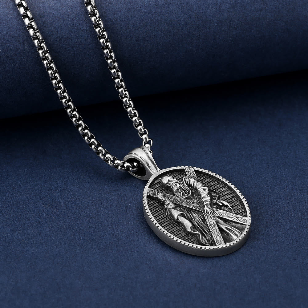 the St. Andrew Retro Christian Necklace