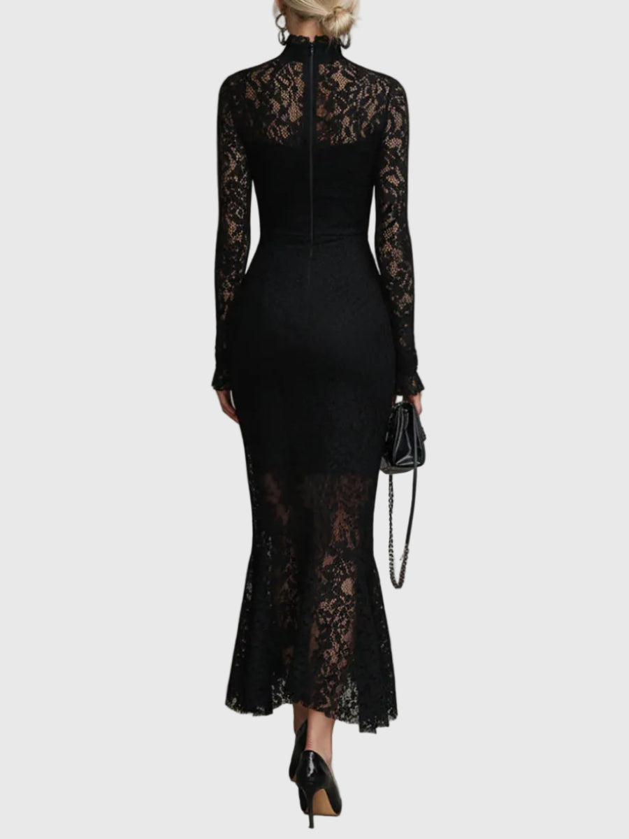 Ella | Elegantes Spitzen-Fishtail-Maxikleid