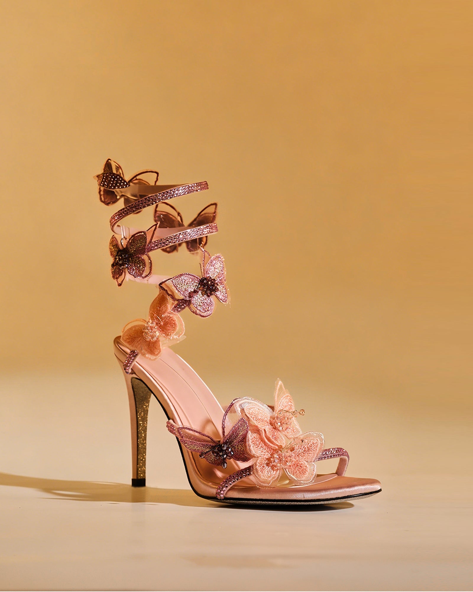 Elisa Glitter Butterfly Snake Sandals
