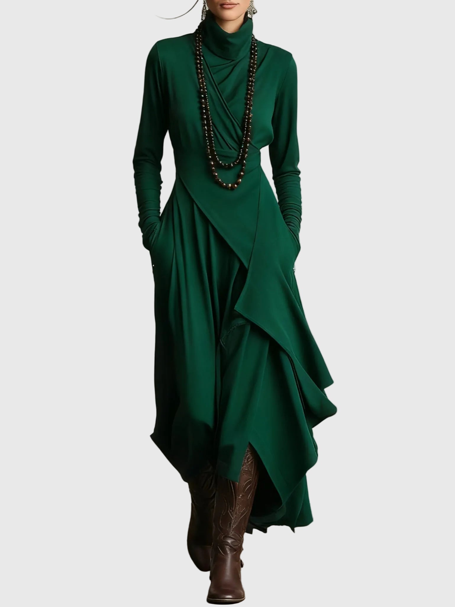 Valerie | Maxi Faltenkleid