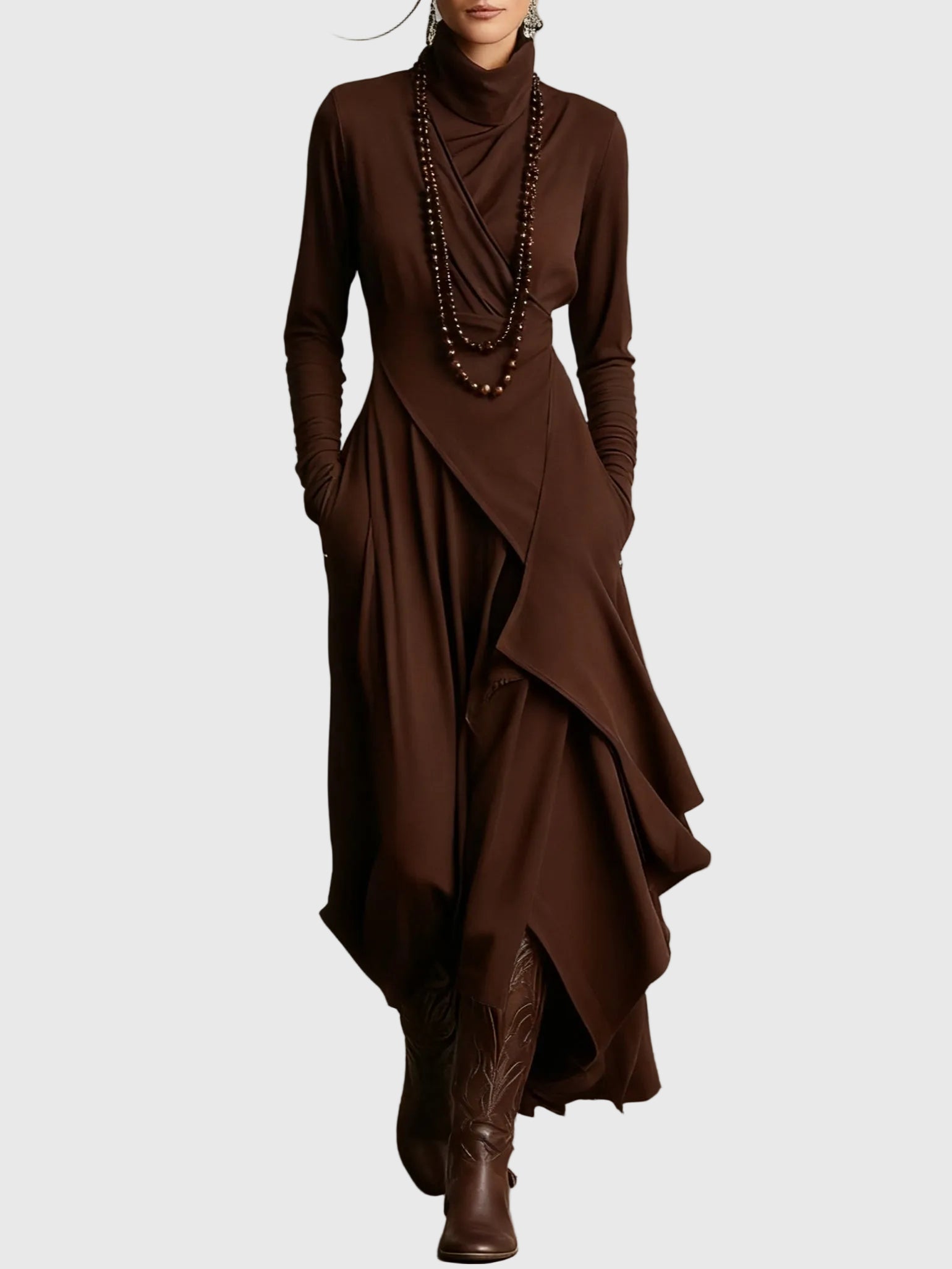 Valerie | Maxi Faltenkleid
