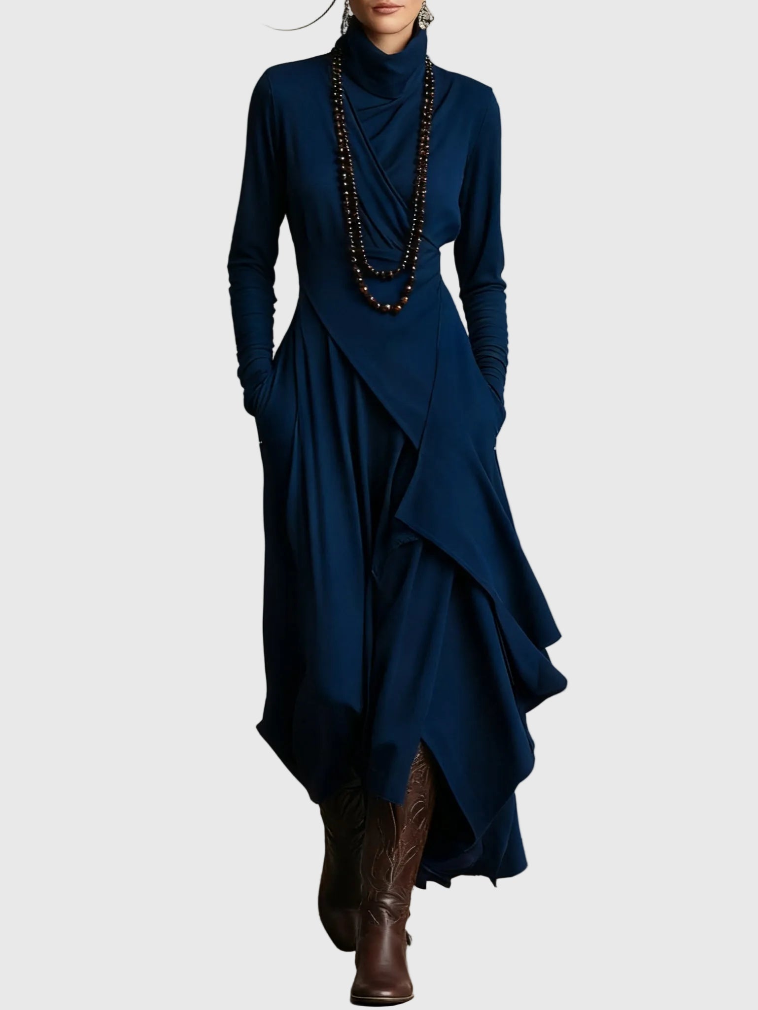 Valerie | Maxi Faltenkleid