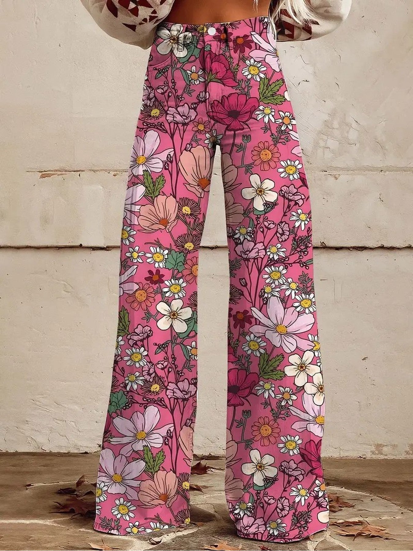Smith Sisters | Pink Blossom Flare Jeans