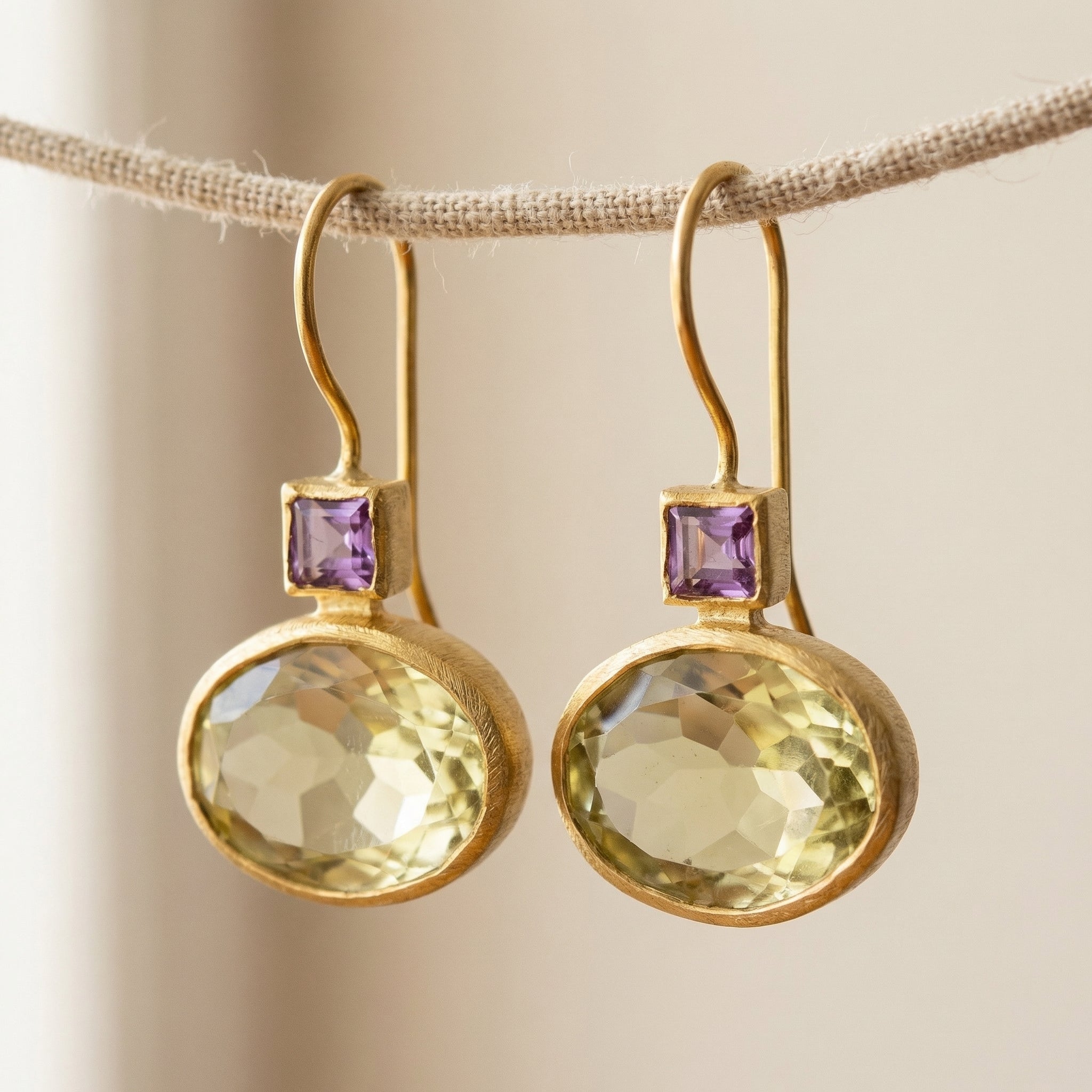 Vintage Green Crystal Earrings