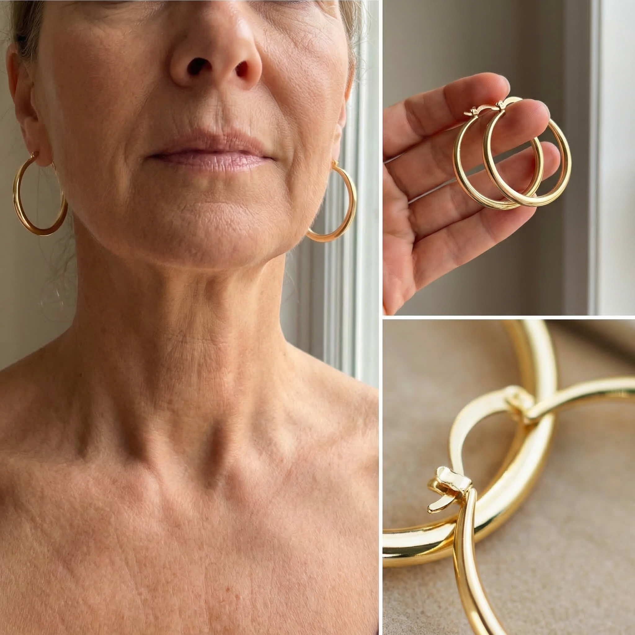 Vintage Golden Hoops