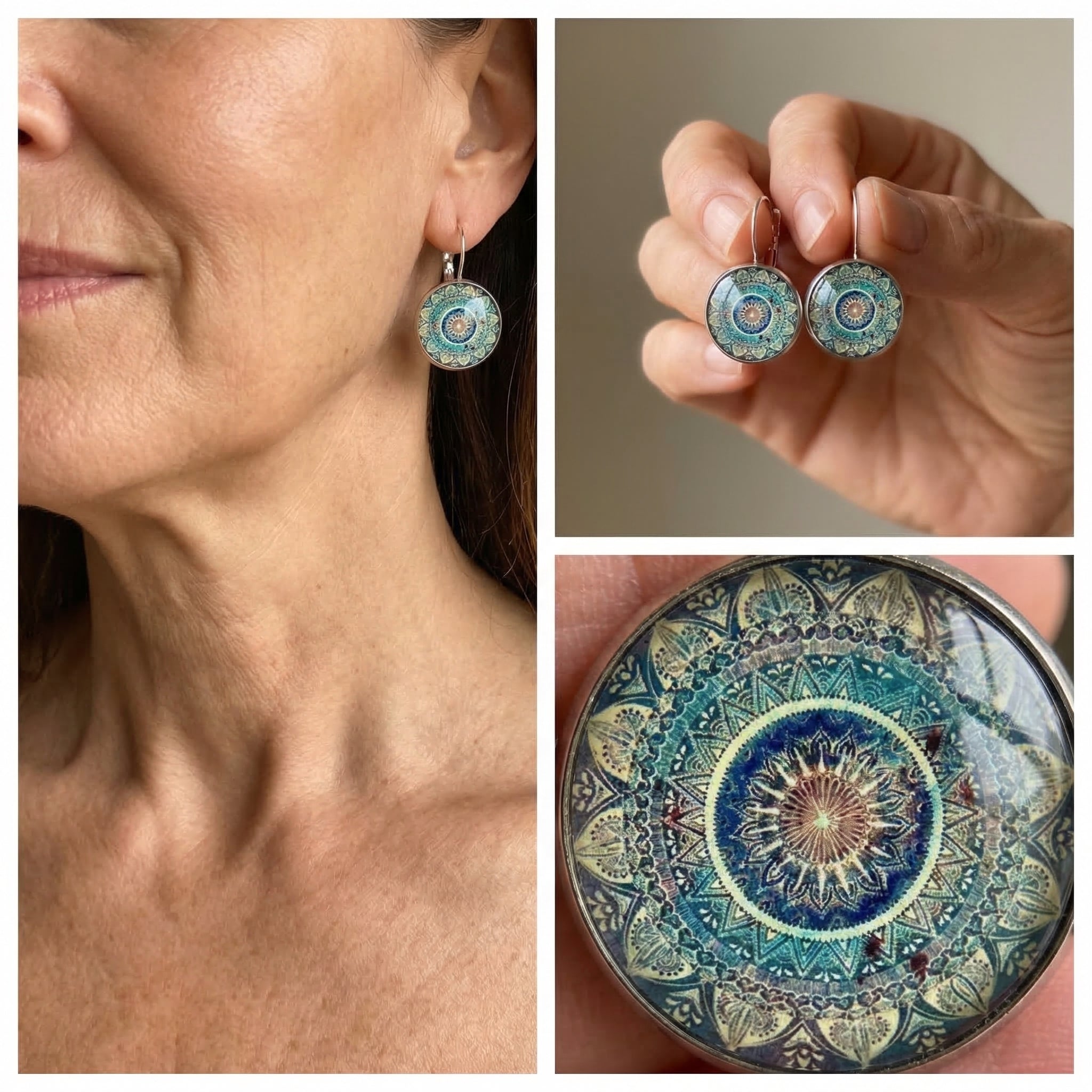 Rounded Mandala Vintage Earrings